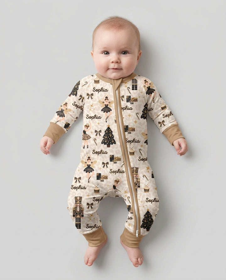 Custom Name Leopard Nutcracker Era Bamboo Convertible Zippy