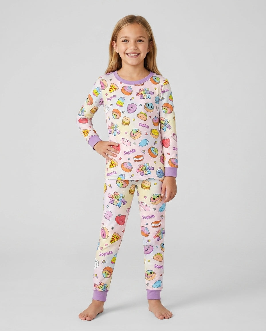 Custom Name In My Squishy Era Bamboo Two Piece Long Sleeve Pajama Set