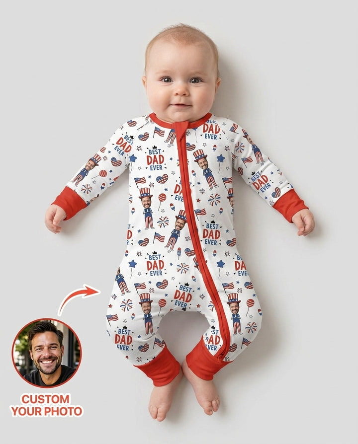 Gerippte Babykleidung mit individuellem Foto - Weich &amp; Skizzenhaft