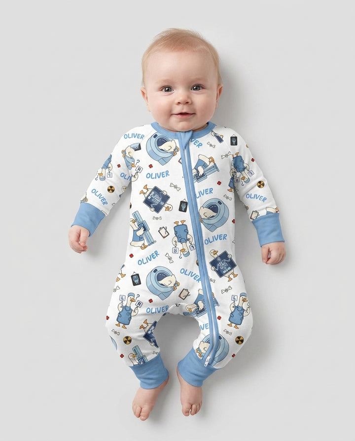 Gerippte Babykleidung mit individuellem Foto - Weich &amp; Skizzenhaft