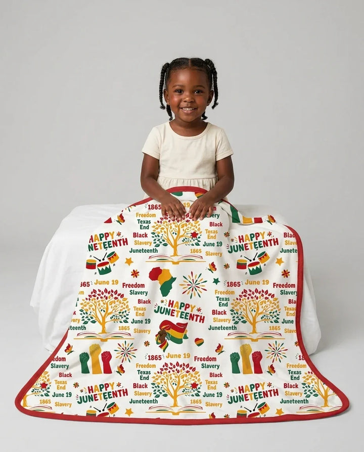 Happy Juneteenth Bamboo Blanket