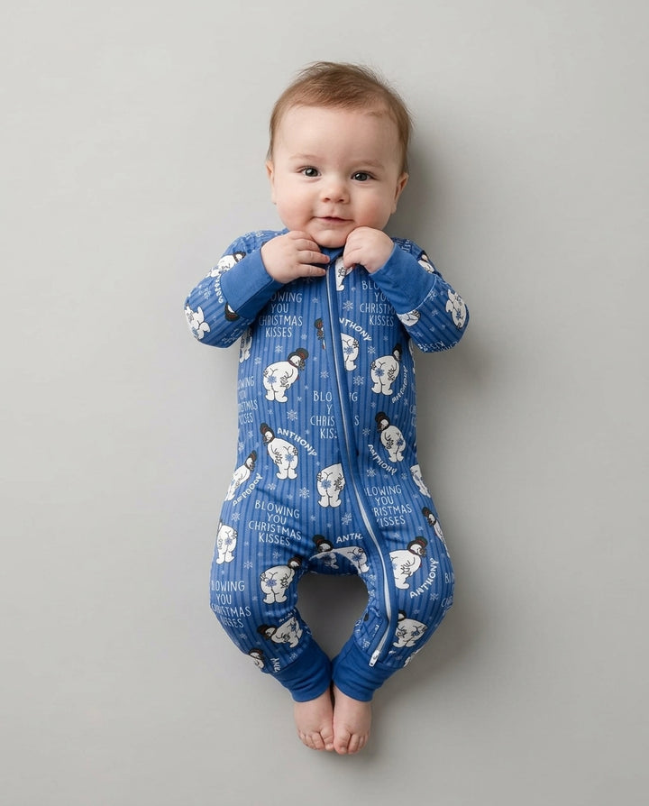 Blowing You Christmas Kisses Bamboo Convertible Zippy