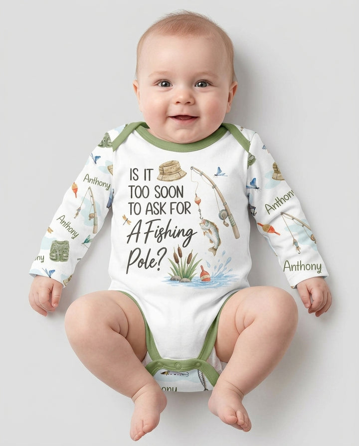 Is It Too Soon To Ask For A Fishing Pole Bamboo Bodysuit