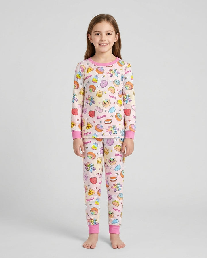 Custom Name In My Squishy Era Bamboo Two Piece Long Sleeve Pajama Set
