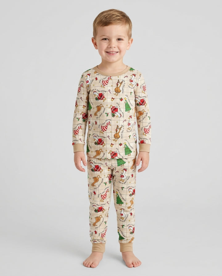 Jolly Goose Christmas Bamboo Two Piece Long Sleeve Pajama Set