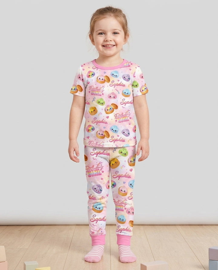 Zweiteiliges, kurzärmliges Pyjama-Set mit Marienkäfern