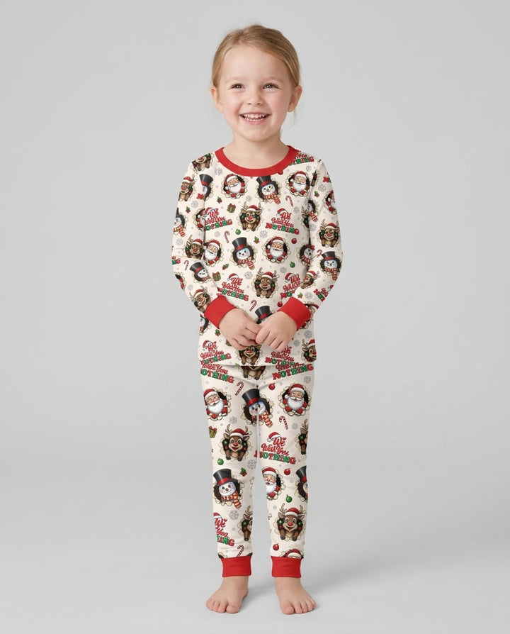 Funny Butt Christmas Squad Bamboo Two Piece Long Sleeve Pajama Set
