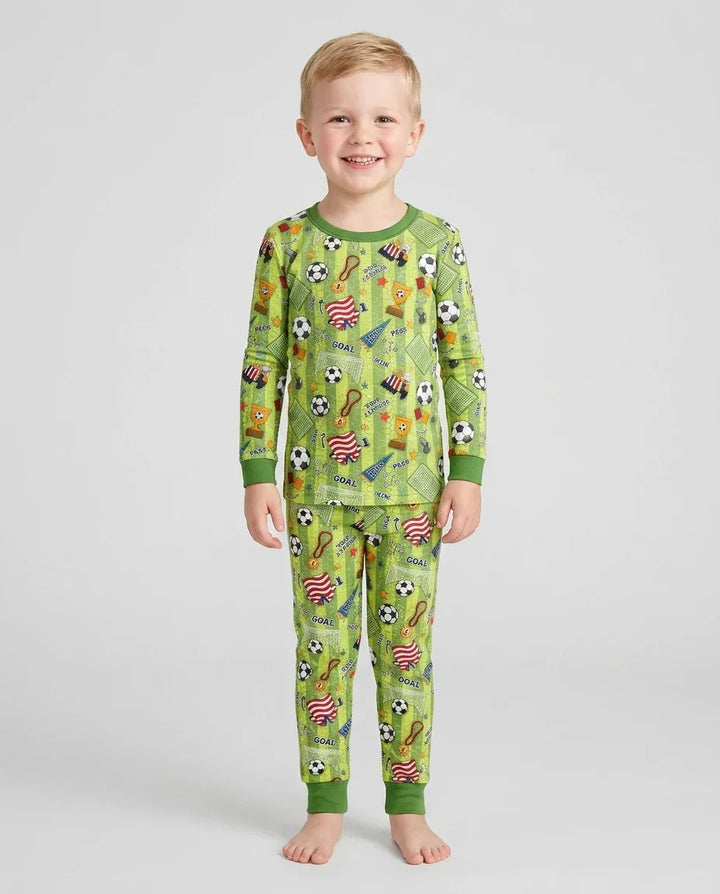 Zweiteiliges Langarm-Pyjama-Set mit Sommerfrüchten