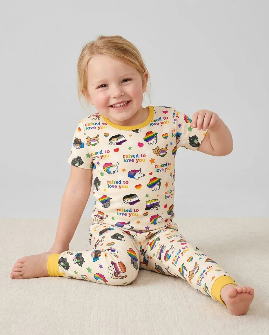 Zweiteiliges, kurzärmliges Pyjama-Set mit Marienkäfern