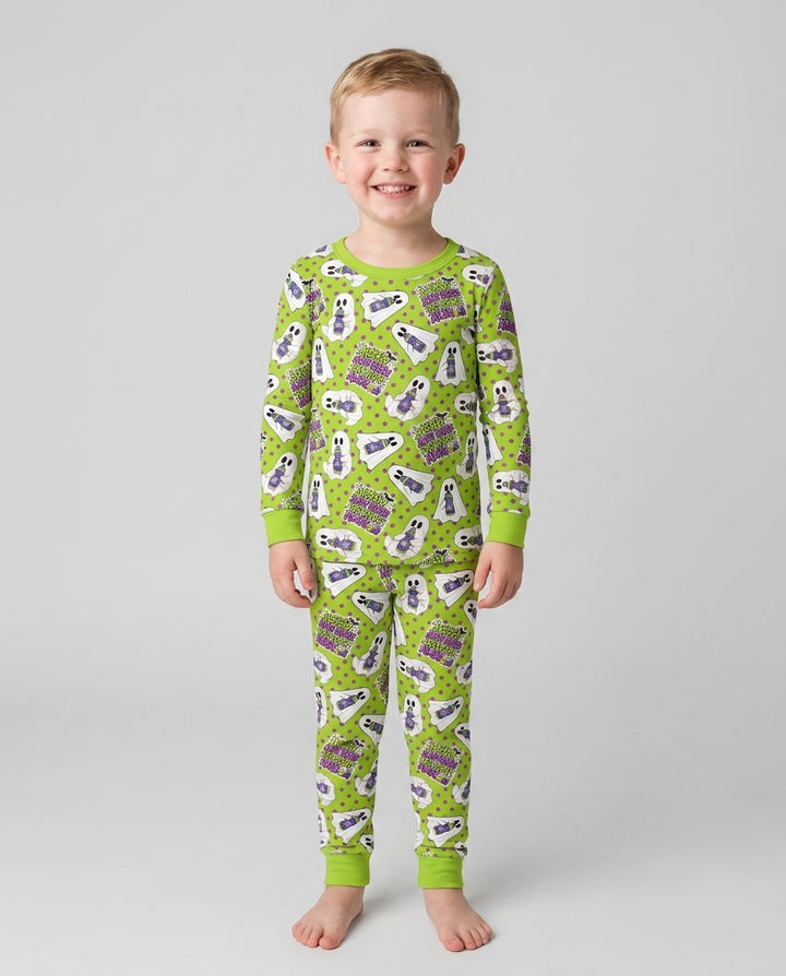 Boo Brew Ghosts Bamboo Two Piece Long Sleeve Pajama Set