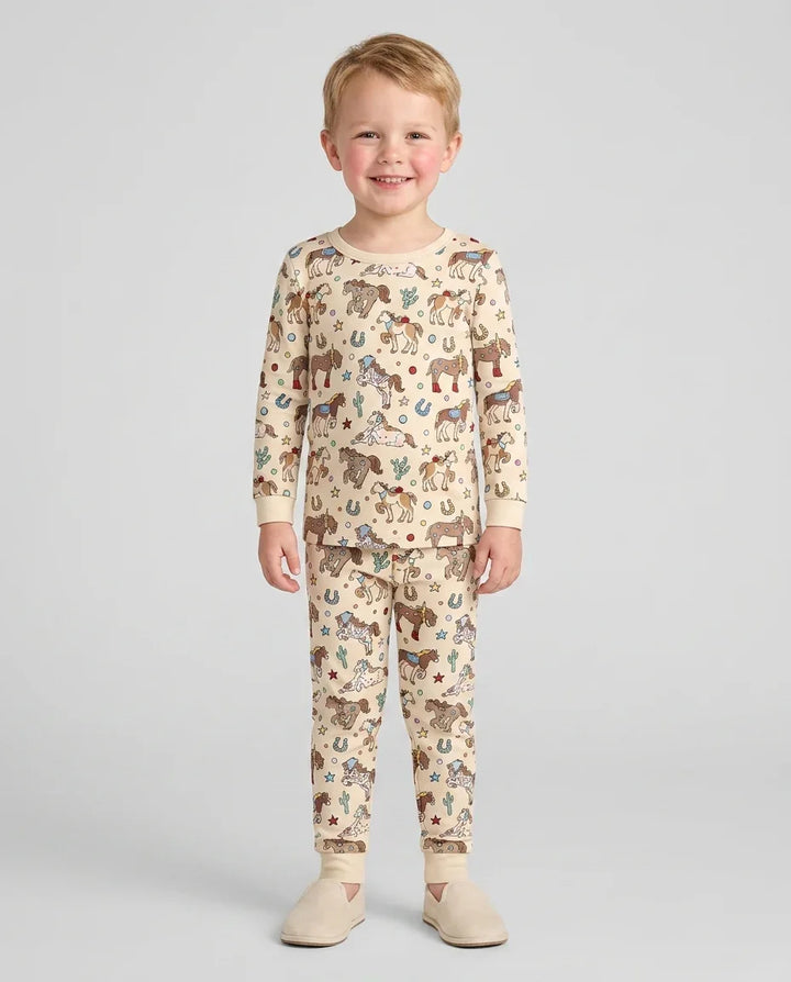 Zweiteiliges Langarm-Pyjama-Set mit Sommerfrüchten
