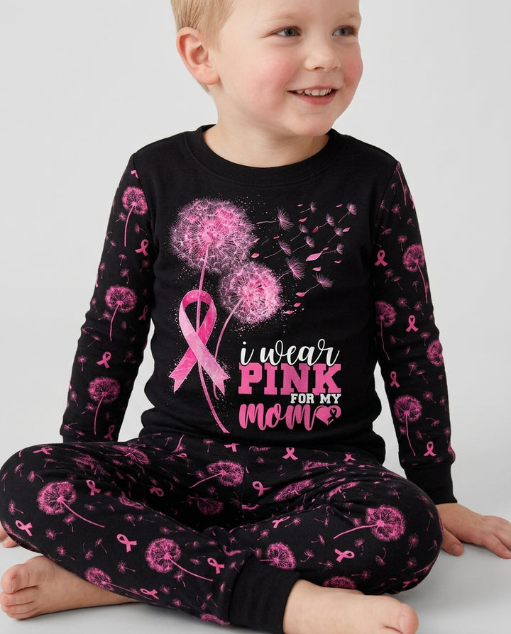 Dandelion Pink For Mom Bamboo Two Piece Long Sleeve Pajama Set
