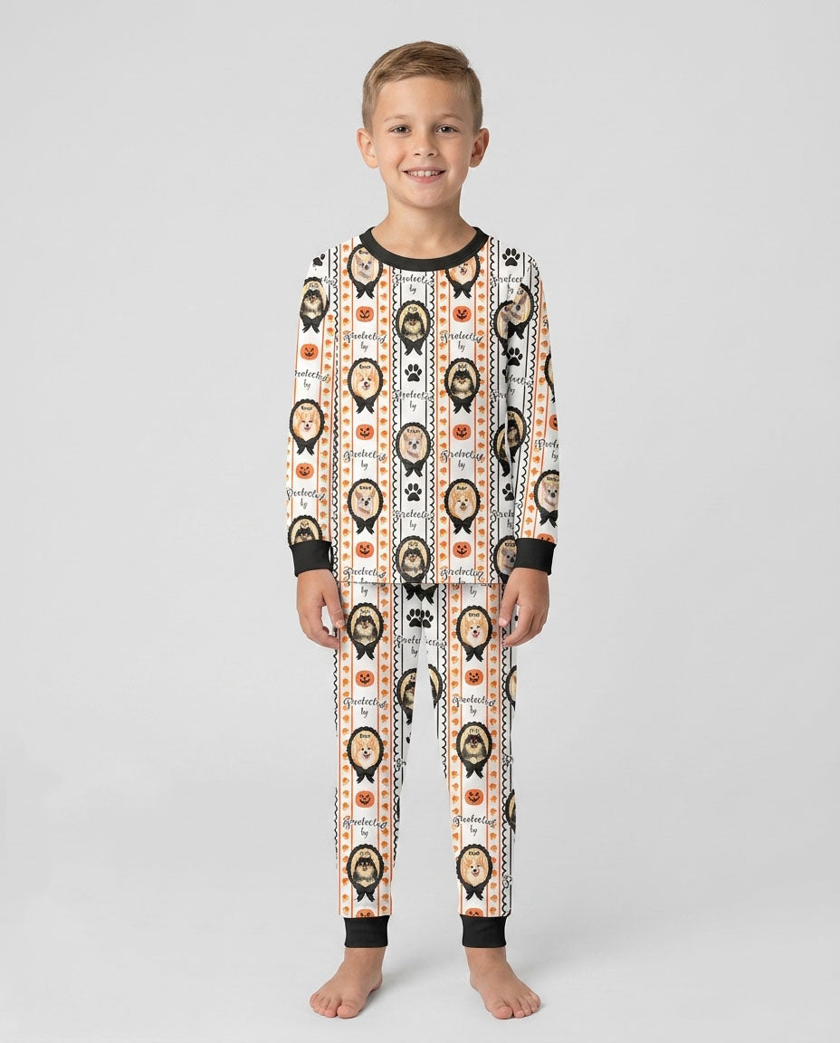 Zweiteiliges Langarm-Pyjama-Set mit Sommerfrüchten