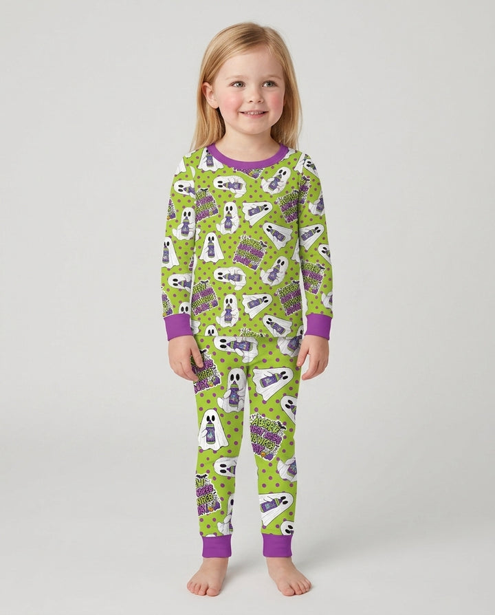 Boo Brew Ghosts Bamboo Two Piece Long Sleeve Pajama Set