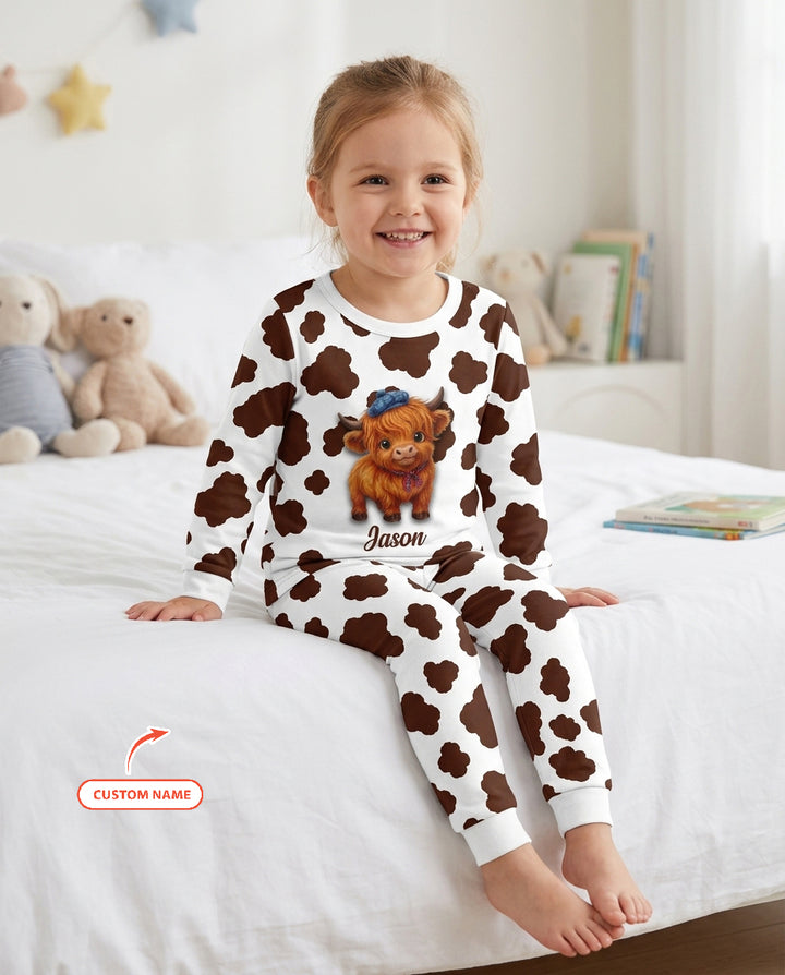 Cozy Moo Dreams Bamboo Two Piece Long Sleeve Pajama Set