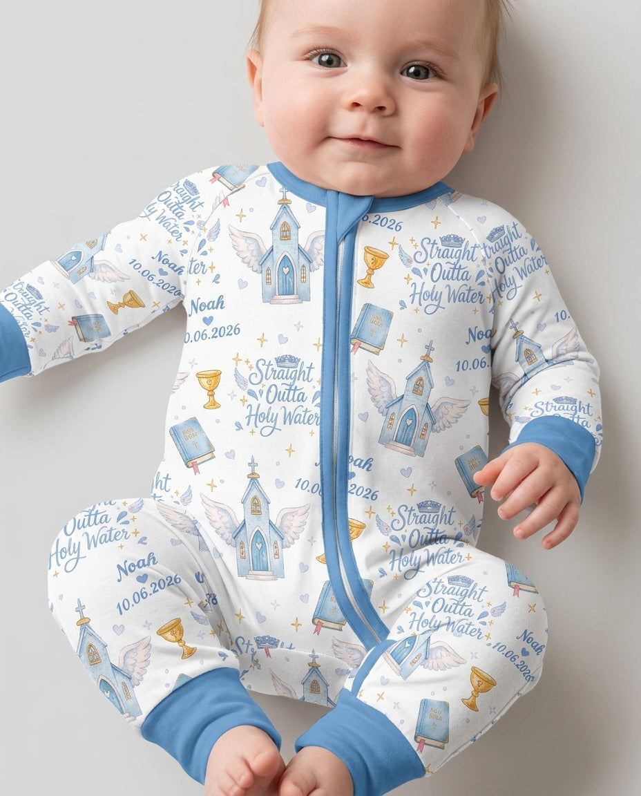 Gerippte Babykleidung mit individuellem Foto - Weich &amp; Skizzenhaft