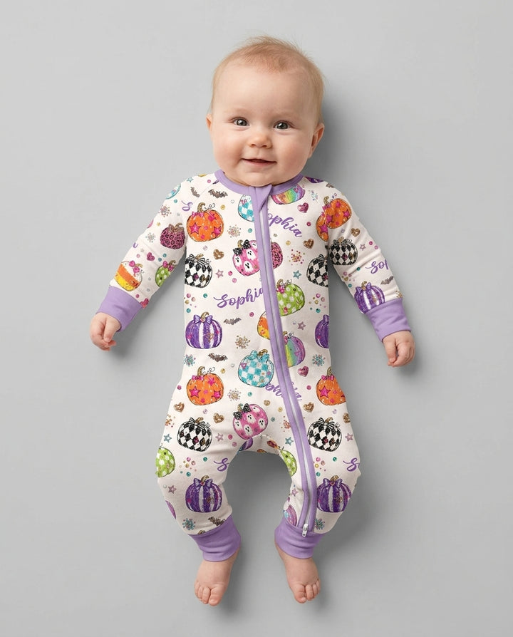 Custom Name Twinkle Pumpkin Bamboo Convertible Zippy