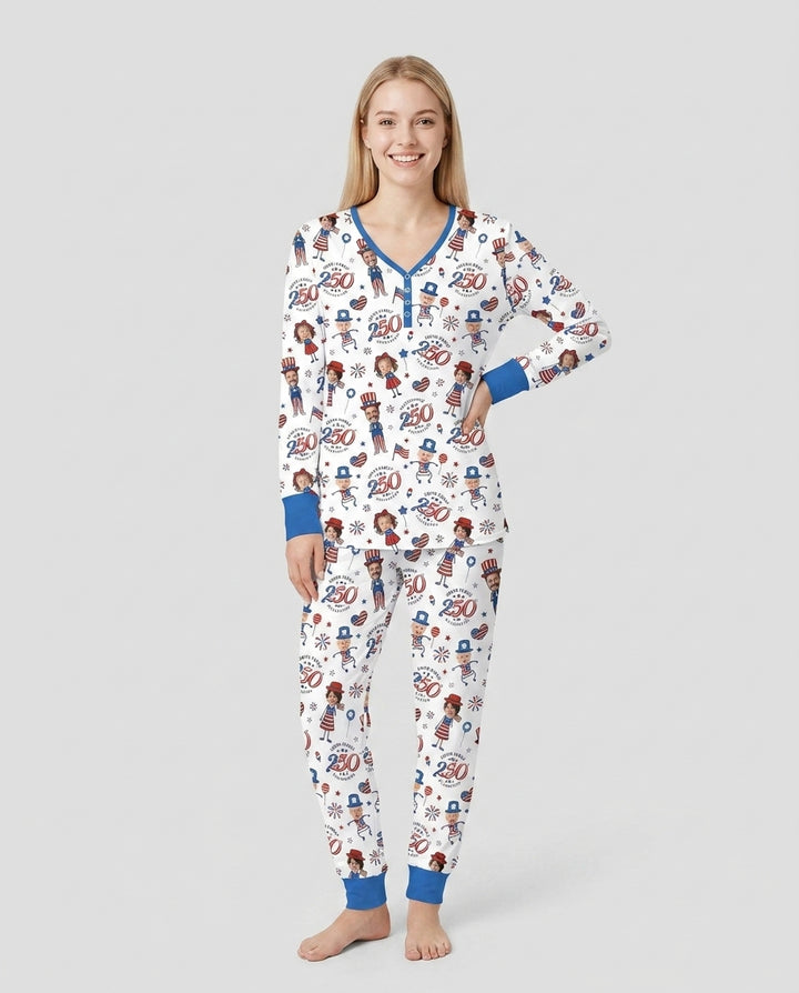 Template Damen Pyjama-Set aus personalisiertem Bambus