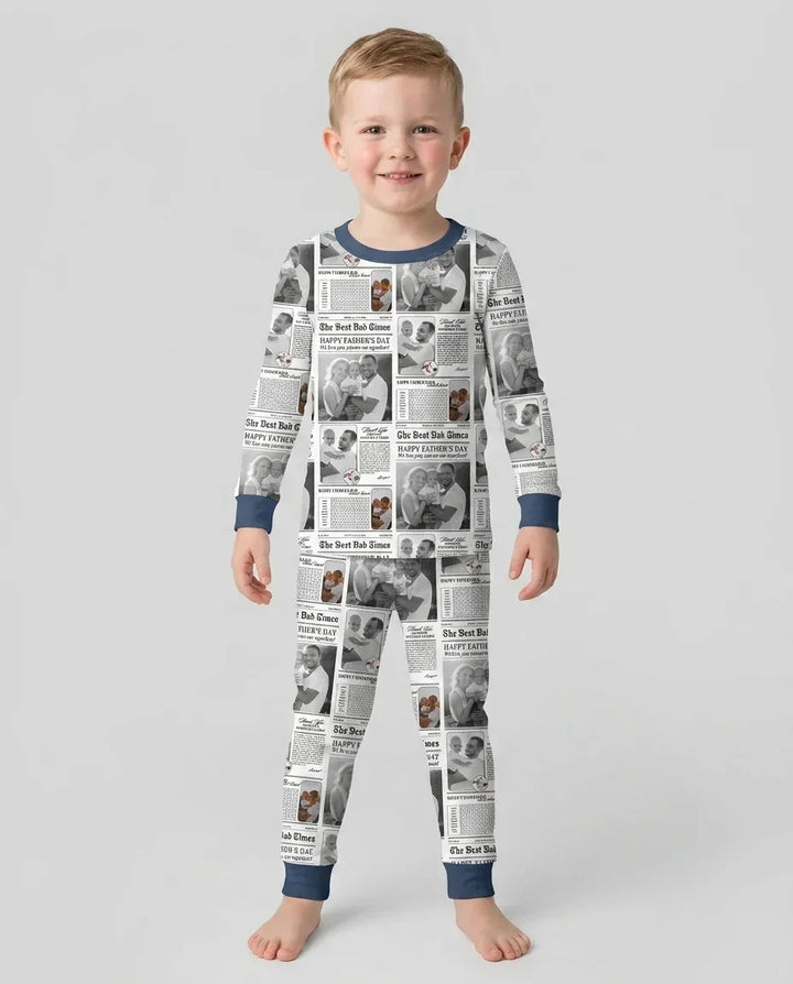 Zweiteiliges Langarm-Pyjama-Set mit Sommerfrüchten