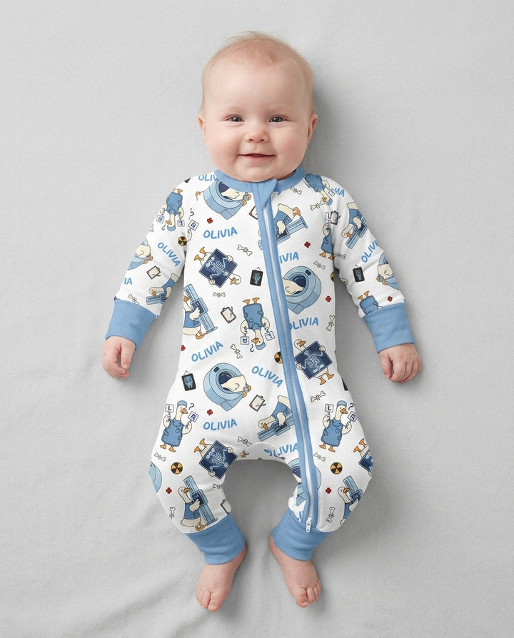 Gerippte Babykleidung mit individuellem Foto - Weich &amp; Skizzenhaft