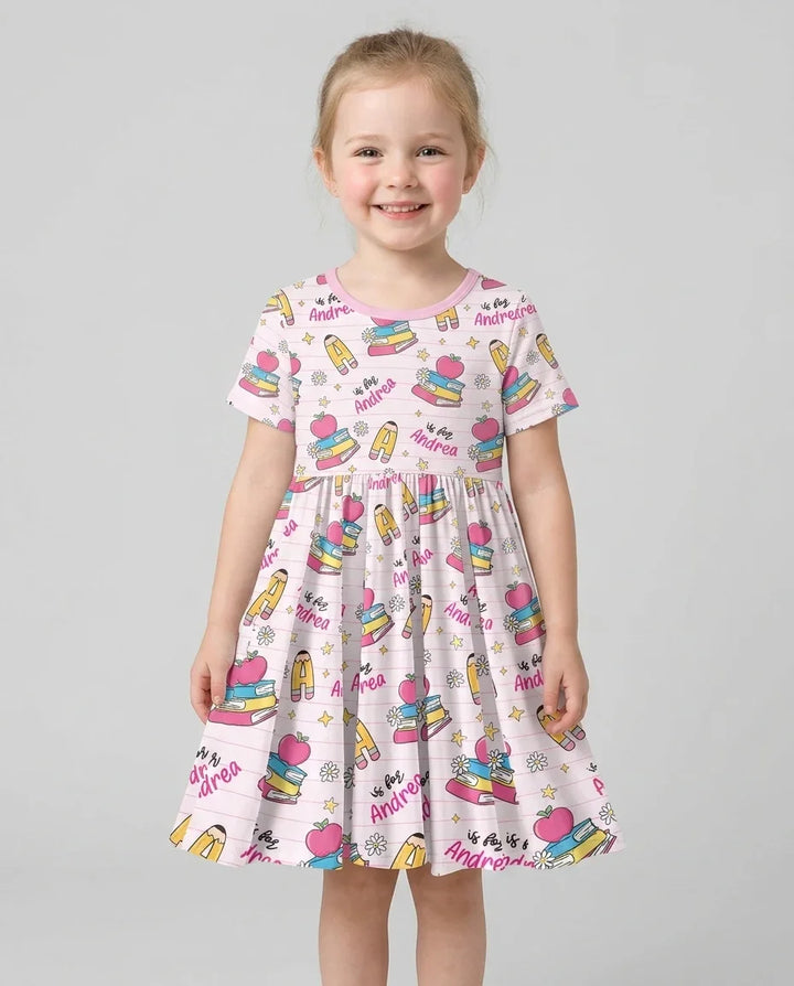 First Day of School Bamboo Twirl Dress