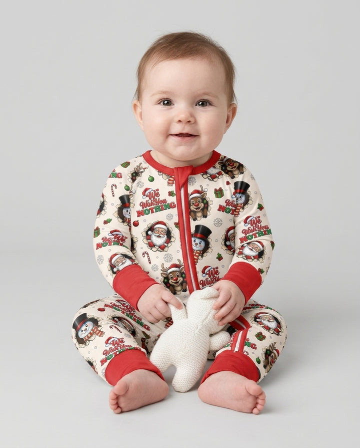 Funny Butt Christmas Squad Bamboo Convertible Zippy