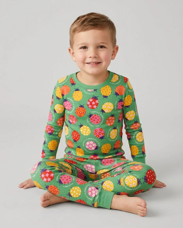 Zweiteiliges Langarm-Pyjama-Set mit Sommerfrüchten