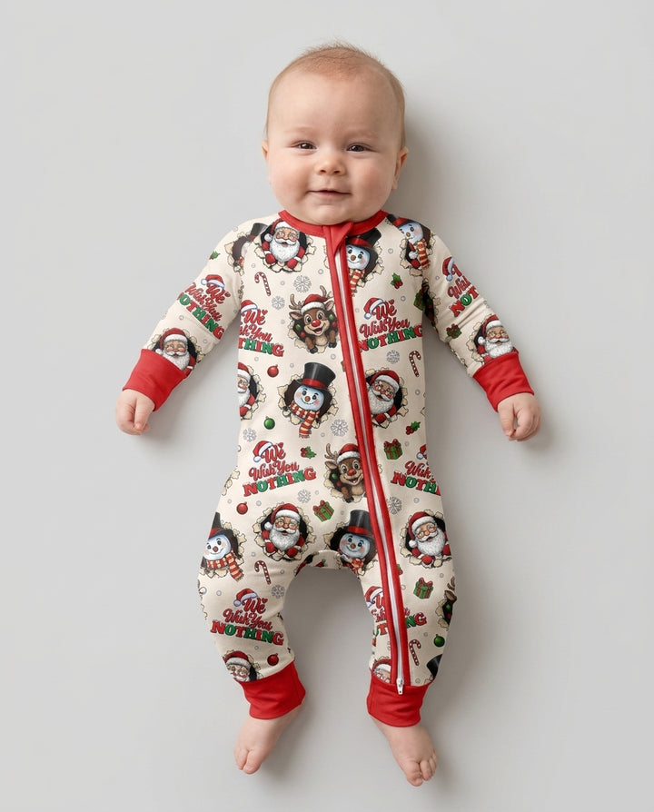 Funny Butt Christmas Squad Bamboo Convertible Zippy