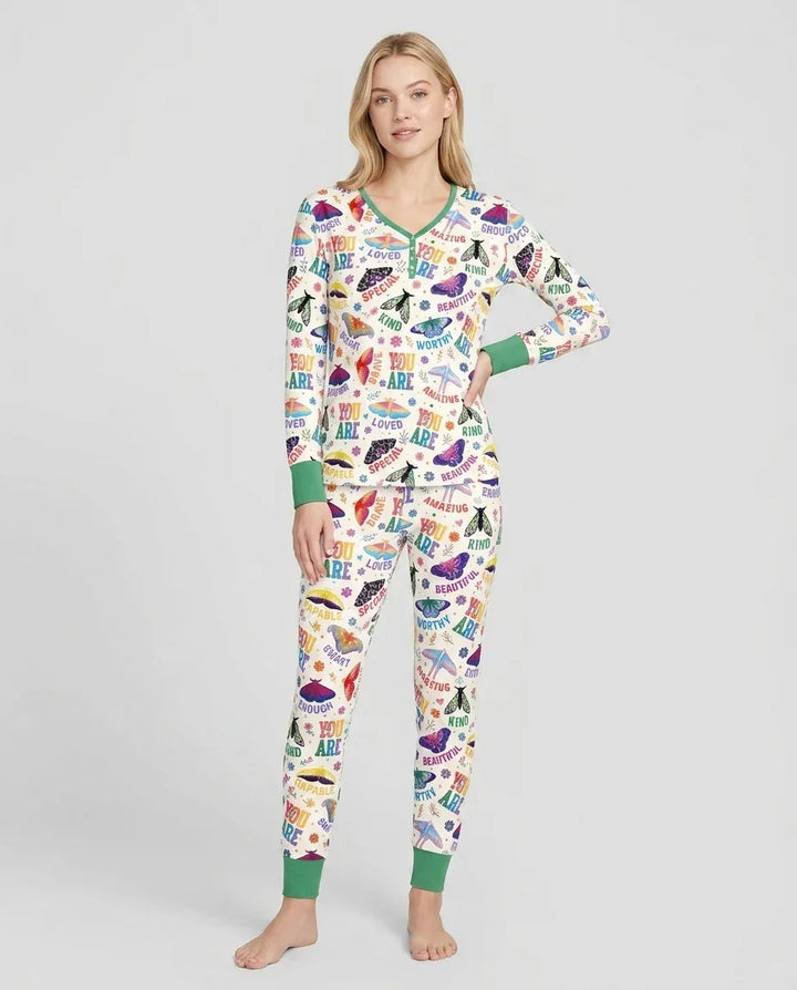 Vorlage Bambus Damen Pyjama Set