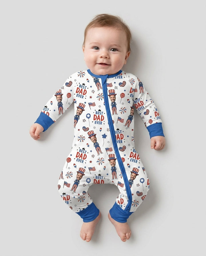 Gerippte Babykleidung mit individuellem Foto - Weich &amp; Skizzenhaft