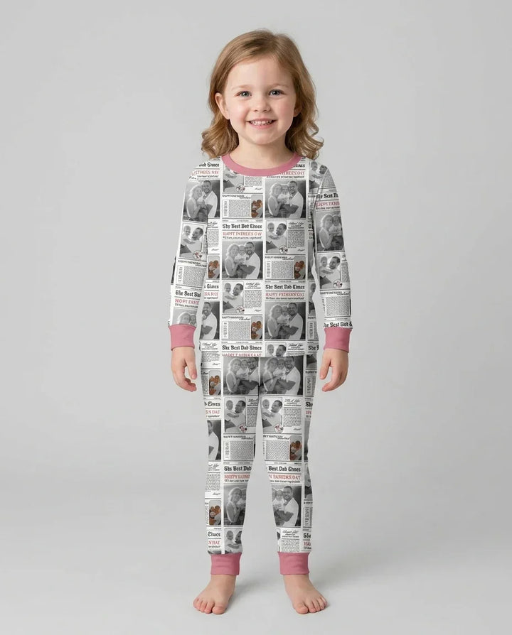 Zweiteiliges Langarm-Pyjama-Set mit Sommerfrüchten
