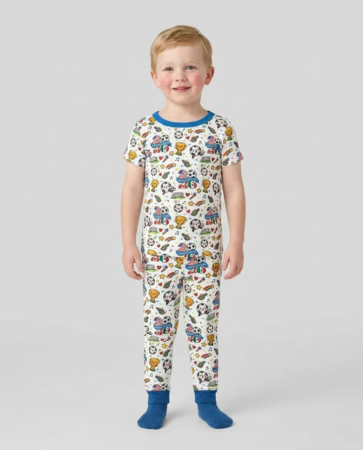 Zweiteiliges, kurzärmliges Pyjama-Set mit Marienkäfern