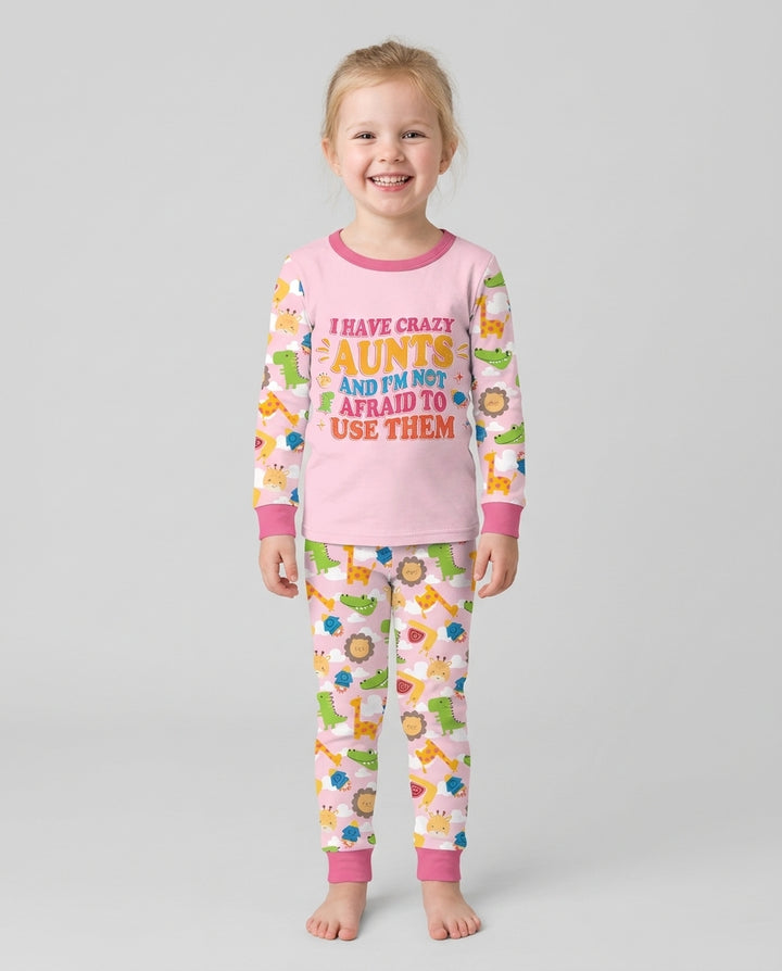 I Have Crazy Aunts Bamboo Two Piece Long Sleeve Pajama Set