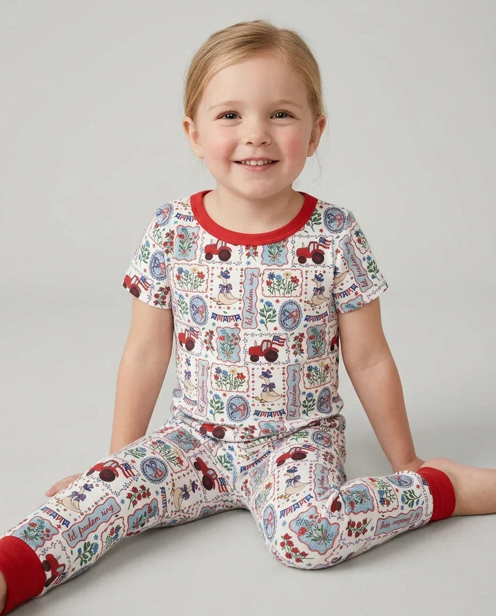 Zweiteiliges, kurzärmliges Pyjama-Set mit Marienkäfern
