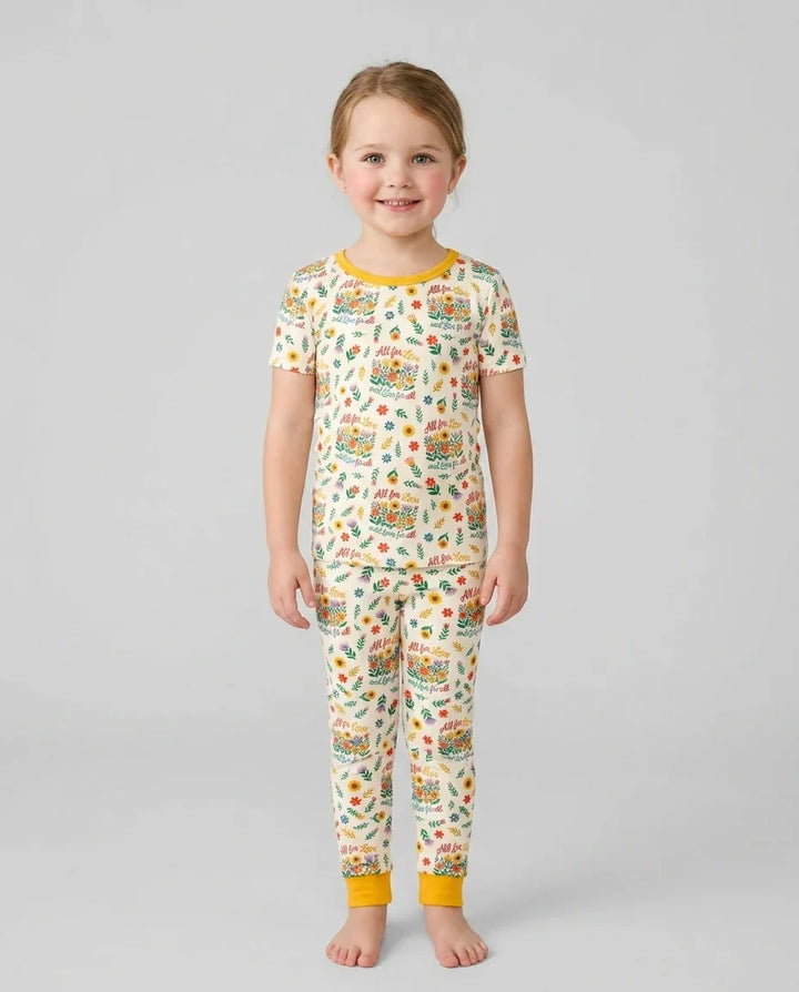 Zweiteiliges, kurzärmliges Pyjama-Set mit Marienkäfern