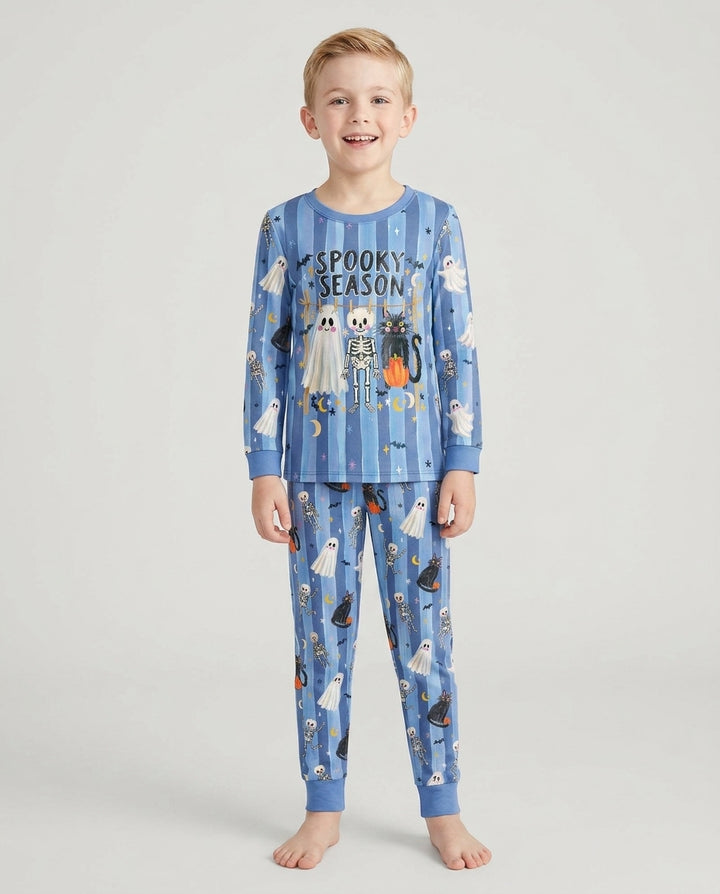 Spooky Season Kids Bamboo Two Piece Long Sleeve Pajama Set