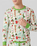 Preppy Christmas Mahjong Bamboo Men's Pajama Set