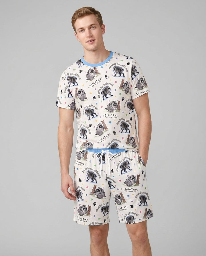 It's Okay to be Jimothy Bamboo Men Short Sleeve Short Pajama Set