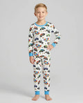 Monster Truck Birthday Boy Bamboo Two Piece Long Sleeve Pajama Set
