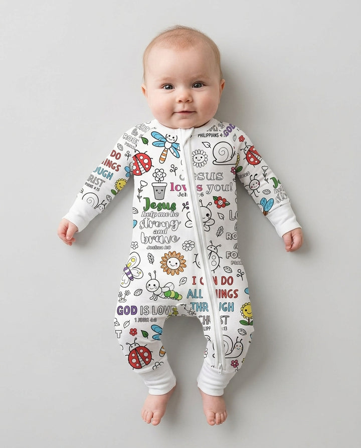 Joyful Garden Bible Verse Colorable Bamboo Convertible Zippy
