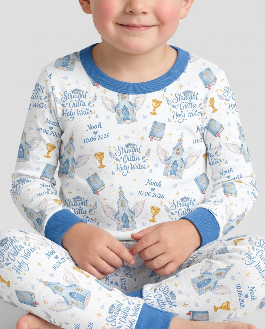 Zweiteiliges Langarm-Pyjama-Set mit Sommerfrüchten