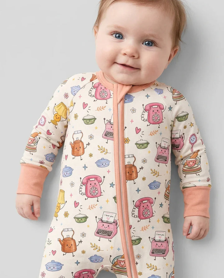 Gerippte Babykleidung mit individuellem Foto - Weich &amp; Skizzenhaft