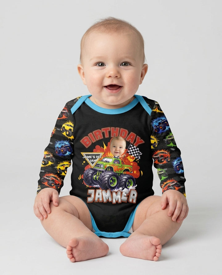 Birthday Truck Rally Bamboo Bodysuit
