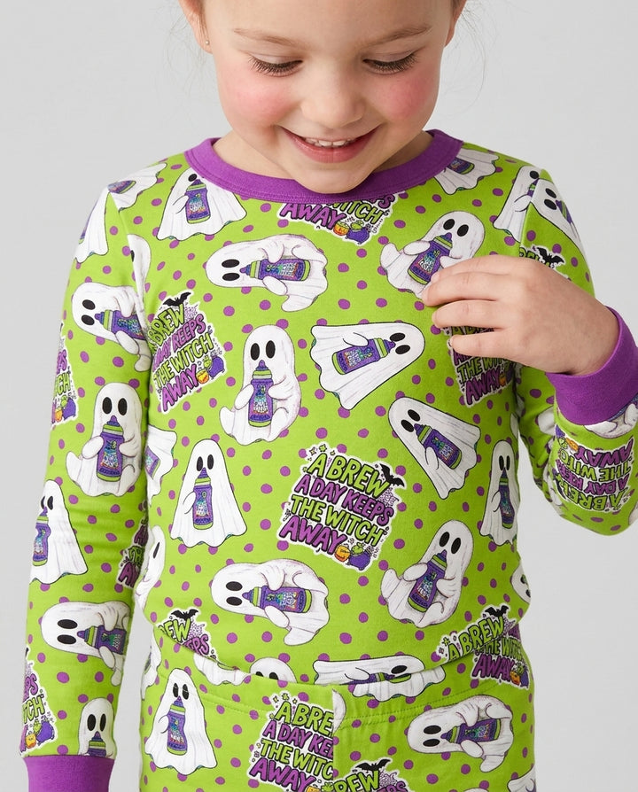 Boo Brew Ghosts Bamboo Two Piece Long Sleeve Pajama Set