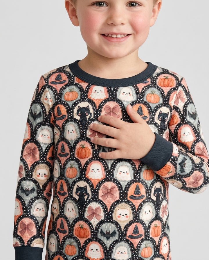 Coquette Halloween Bamboo Two Piece Long Sleeve Pajama Set