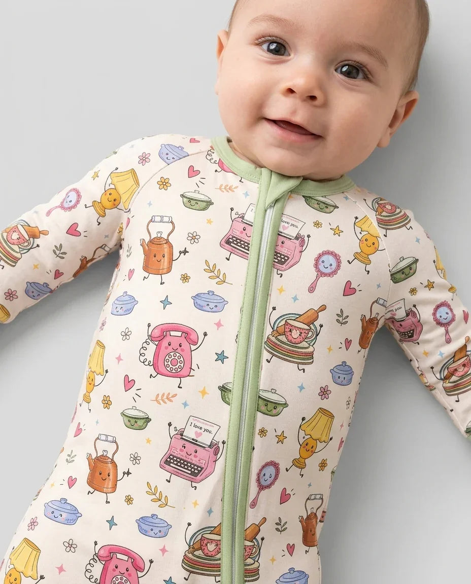 Gerippte Babykleidung mit individuellem Foto - Weich &amp; Skizzenhaft