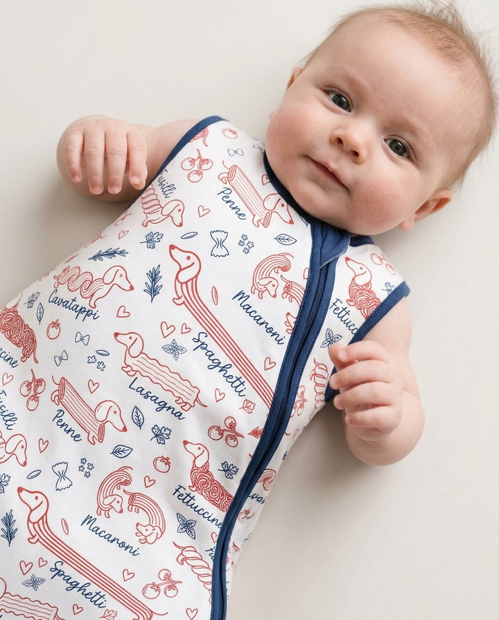 Funny Dachshund Pasta Pups Bamboo Sleep Bag