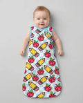 Checkered Apple Scribbles Bamboo Sleep Bag