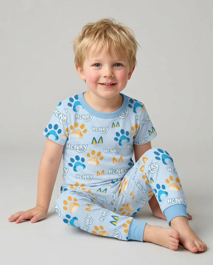 Zweiteiliges, kurzärmliges Pyjama-Set mit Marienkäfern