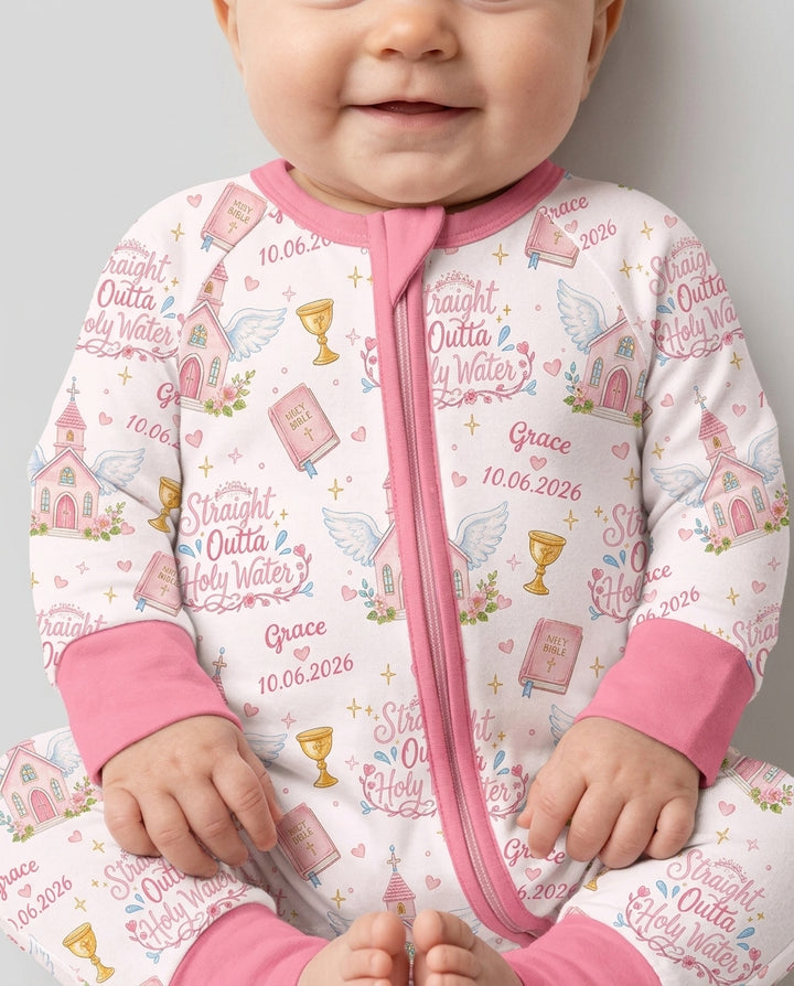 Gerippte Babykleidung mit individuellem Foto - Weich &amp; Skizzenhaft